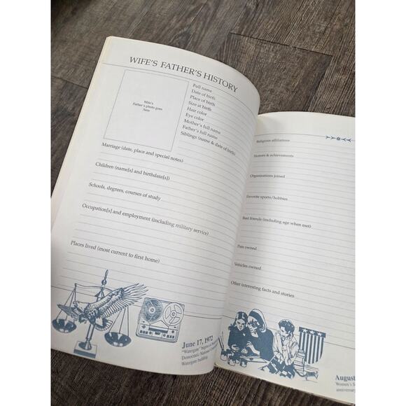 Our Family A Historical Journal Vintage 1990s Hardback Record by Thomas Nelson - Picture 5 of 7
